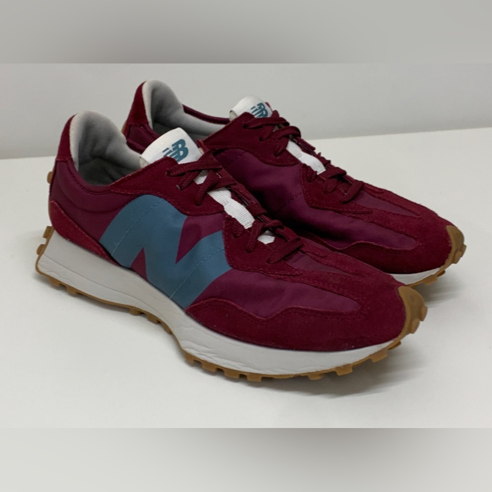 Men's 10 Women's 11.5 EU 44 Maroon NEW BALANCE 327 Modern Retro Running Shoes
